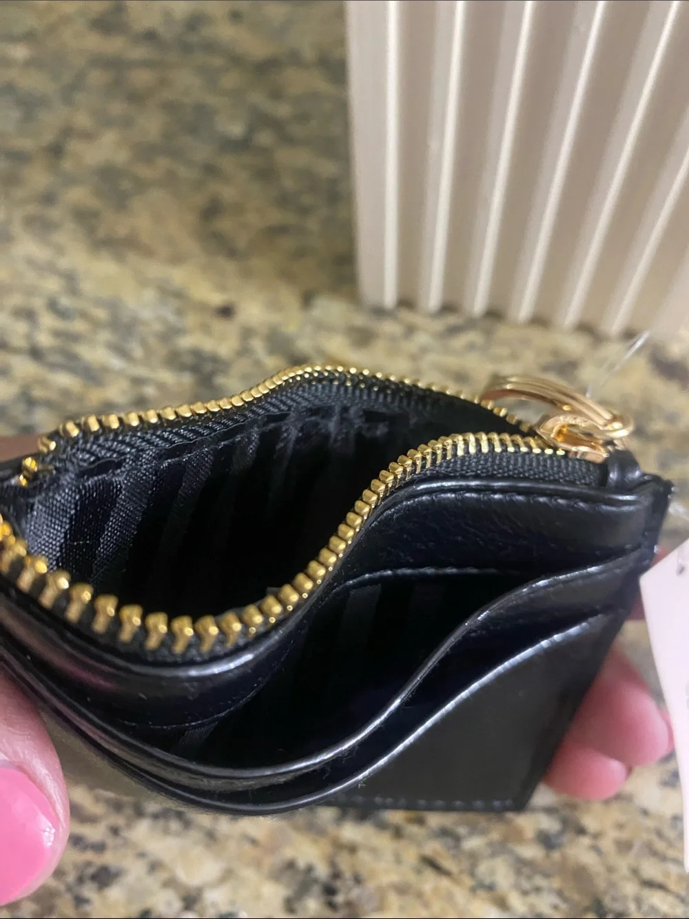 Victoria’s Secret zippered cardholder wallet with bag charm clip & keyring NWT - Picture 7 of 7